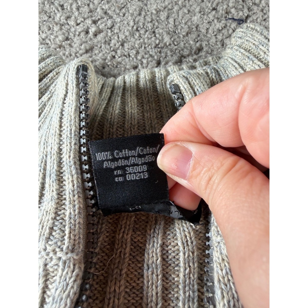 Calvin Klein Jeans Mens Tan Ribbed Full Zip Cotton Sweater MG30N07O Small - Picture 4 of 9